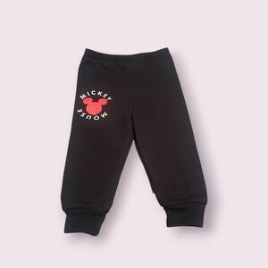 Disney Baby Mickey Mouse Black Sweatpants Size 6/9 Months